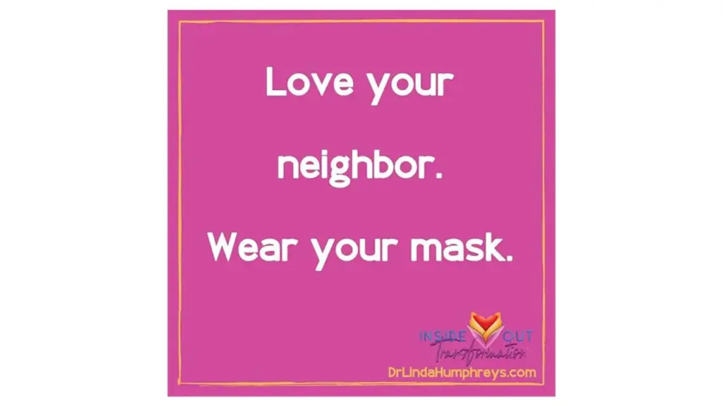 Blog wearing a mask is a spiritual act